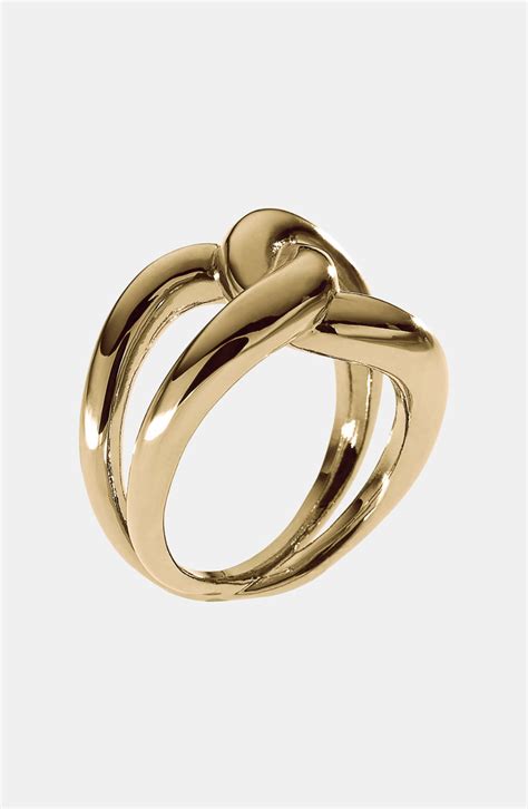 michael kors knot ring gold|michael kors gold chain necklace.